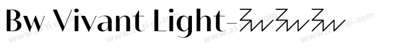 Bw Vivant Light字体转换